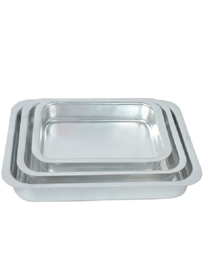Set of 3 rectangular aluminum baking trays 35/30/25cm - Image 3